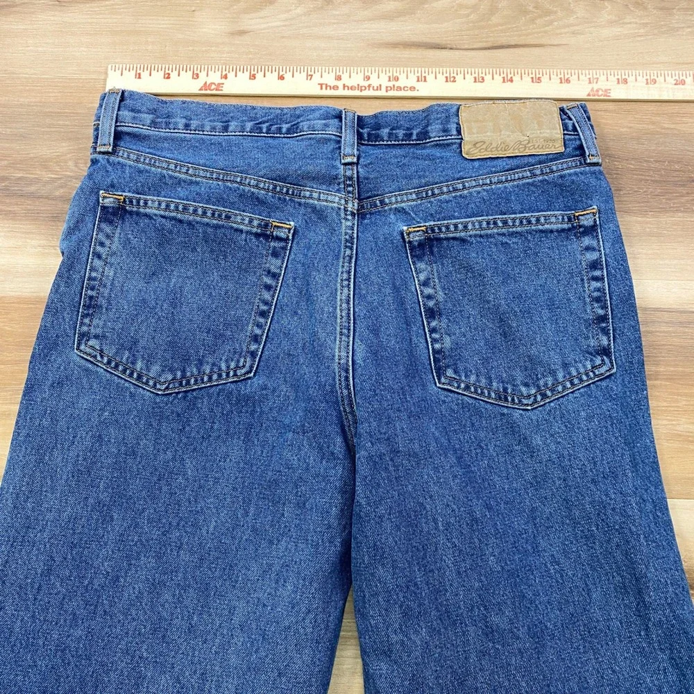 Eddie Bauer Jeans Men 34x30 Classic 100% Cotton Straight Leg Blue Heritage Denim